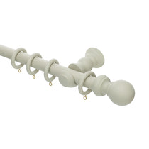 French Grey Wooden Curtain Poles